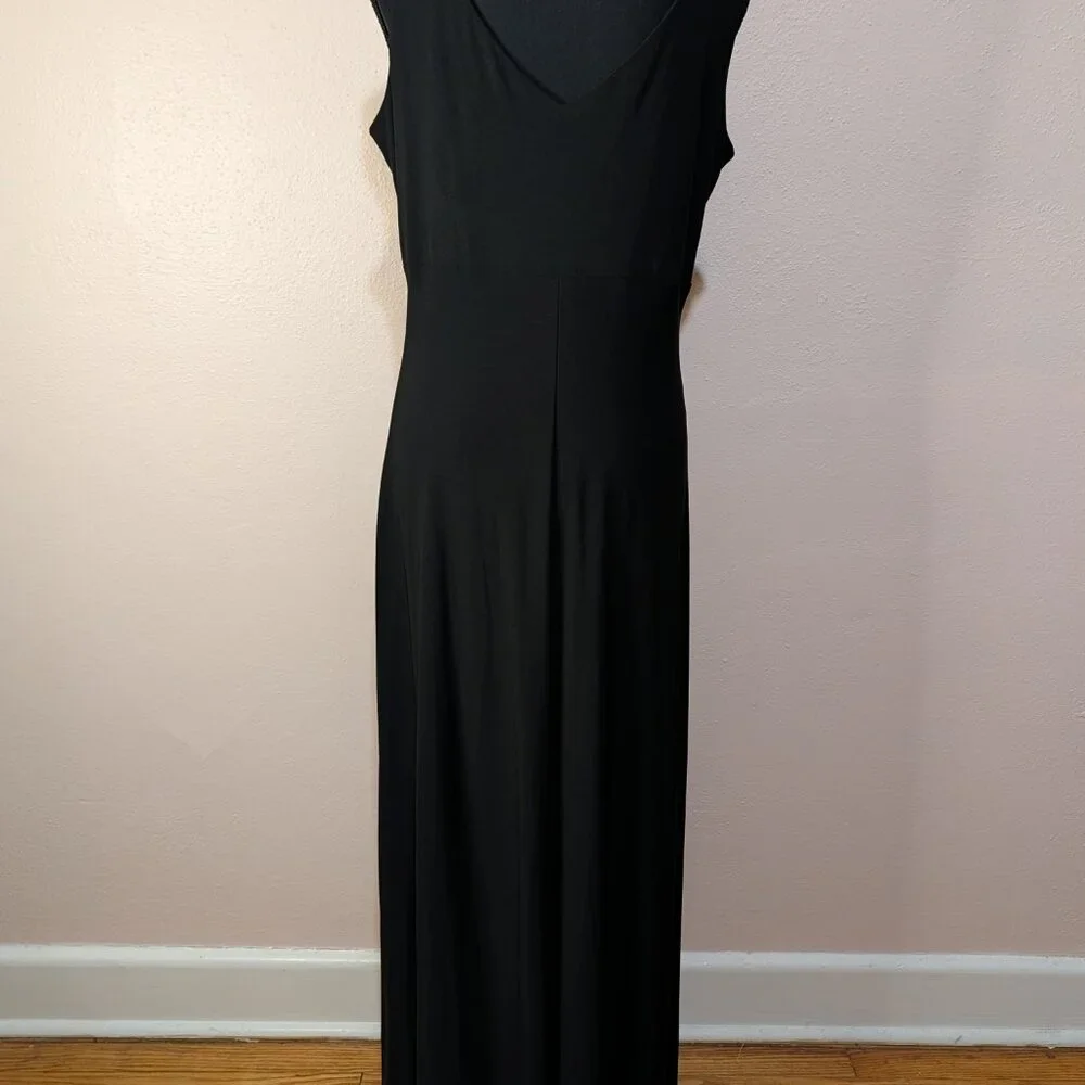 Ronni Nicole by Ouida Black Evening Sleeveless Beaded Dress Size Large - Picture 4 of 9